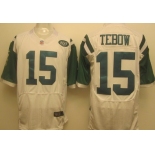 Nike New York Jets #15 Tim Tebow White Elite Jersey
