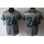 Nike New York Jets #24 Darrelle Revis Gray Shadow Elite Jersey