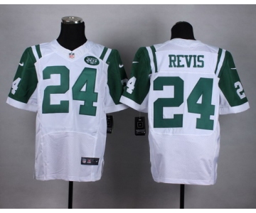 Nike New York Jets #24 Darrelle Revis White Elite Jersey
