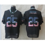 Nike New York Jets #25 Calvin Pryor  2014 USA Flag Fashion Black Elite Jersey