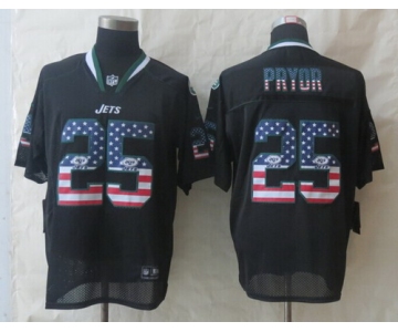 Nike New York Jets #25 Calvin Pryor  2014 USA Flag Fashion Black Elite Jersey