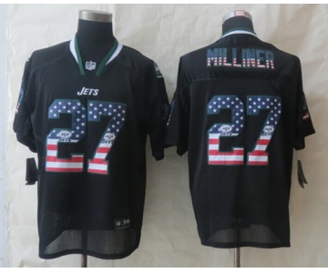 Nike New York Jets #27 Dee Milliner  2014 USA Flag Fashion Black Elite Jersey