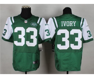 Nike New York Jets #33 Chris Ivory Green Elite Jersey