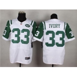 Nike New York Jets #33 Chris Ivory White Elite Jersey