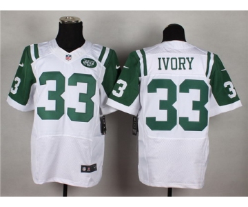 Nike New York Jets #33 Chris Ivory White Elite Jersey