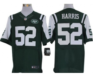 Nike New York Jets #52 David Harris Green Elite Jersey