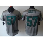 Nike New York Jets #57 Bart Scott Gray Shadow Elite Jersey