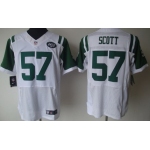 Nike New York Jets #57 Bart Scott White Elite Jersey