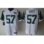 Nike New York Jets #57 Bart Scott White Elite Jersey