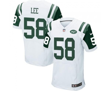 Nike New York Jets #58 Darron Lee White Men's Stitched NFL Elite Jersey