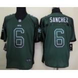 Nike New York Jets #6 Mark Sanchez Drift Fashion Green Elite Jersey