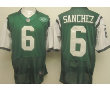 Nike New York Jets #6 Mark Sanchez Green Elite Jersey