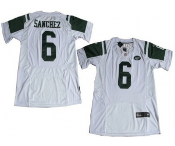 Nike New York Jets #6 Mark Sanchez White Elite Jersey