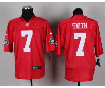 Nike New York Jets #7 Geno Smith 2014 QB Red Elite Jersey