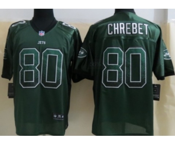 Nike New York Jets #80 Wayne Chrebet Drift Fashion Green Elite Jersey