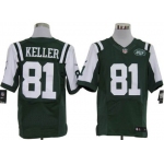 Nike New York Jets #81 Dustin Keller Green Elite Jersey