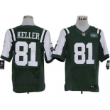 Nike New York Jets #81 Dustin Keller Green Elite Jersey