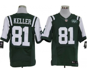 Nike New York Jets #81 Dustin Keller Green Elite Jersey