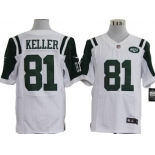 Nike New York Jets #81 Dustin Keller White Elite Jersey
