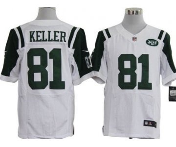 Nike New York Jets #81 Dustin Keller White Elite Jersey