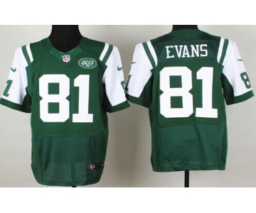 Nike New York Jets #81 Shaq Evans Green Elite Jersey