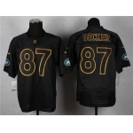 Nike New York Jets #87 Eric Decker 2014 All Black/Gold Elite Jersey