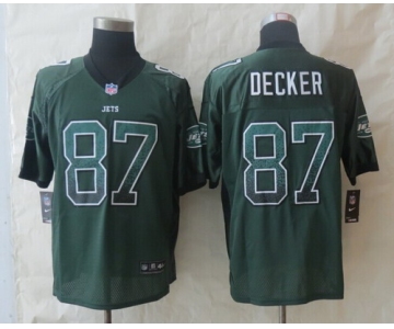 Nike New York Jets #87 Eric Decker Drift Fashion Green Elite Jersey