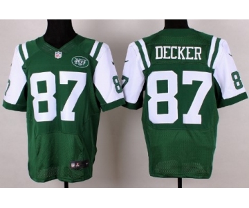 Nike New York Jets #87 Eric Decker Green Elite Jersey