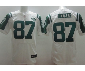 Nike New York Jets #87 Eric Decker White Elite Jersey