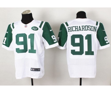 Nike New York Jets #91 Sheldon Richardson White Elite Jersey