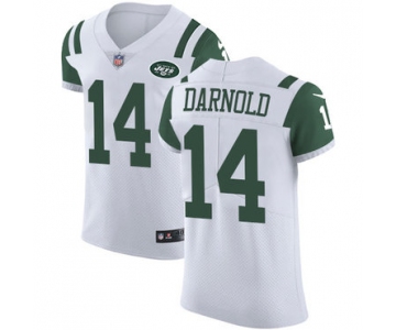 Nike New YorkJets #14 Sam Darnold White Men's Stitched NFL Vapor Untouchable Elite Jersey