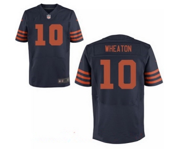 Men's Chicago Bears #10 Markus Wheaton Blue With Orange Alternate Stitched NFL Nike Elite Jersey