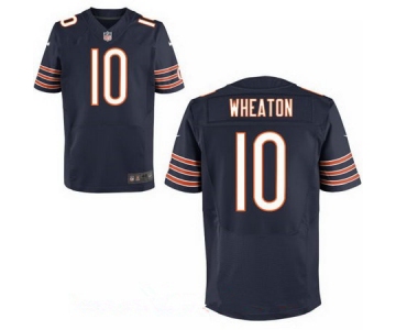 Men's Chicago Bears #10 Markus Wheaton Navy Blue Team Color Stitched NFL Nike Elite Jersey