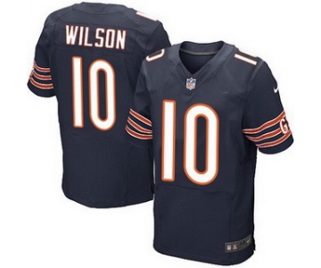 Men's Chicago Bears #10 Marquess Wilson Navy Blue Team Color NFL Nike Elite Jersey