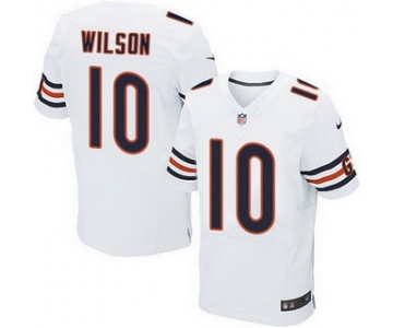 Men's Chicago Bears #10 Marquess Wilson White Road NFL Nike Elite Jersey