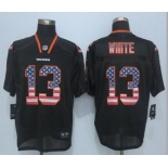 Men's Chicago Bears #13 Kevin White 2014 Nike USA Flag Fashion Black Elite Jersey