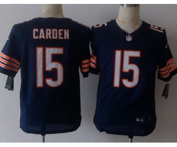 Men's Chicago Bears #15 Shane Carden Nike Navy Blue Elite Jersey