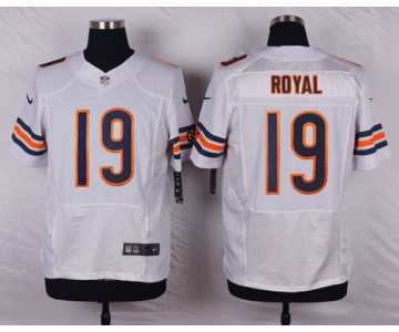 Men's Chicago Bears #19 Eddie Royal White Road NFL Nike Elite Jersey