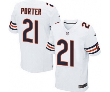 Men's Chicago Bears #21 Tracy Porter White Road NFL Nike Elite Jersey