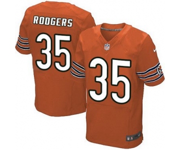 Men's Chicago Bears #35 Jacquizz Rodgers Orange Alternate NFL Nike Elite Jersey