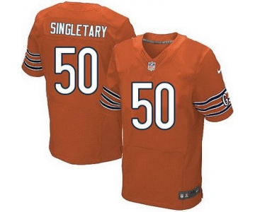 Men's Chicago Bears #50 Mike Singletary Orange Retired Player NFL Nike Elite Jersey