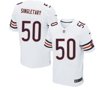 Men's Chicago Bears #50 Mike Singletary White Retired Player NFL Nike Elite Jersey