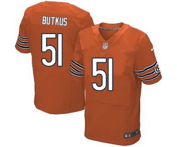 Men's Chicago Bears #51 Dick Butkus Orange Retired Player NFL Nike Elite Jersey