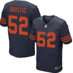 Men's Chicago Bears #52 Jon Bostic Navy Blue With Orange Alternate NFL Nike Elite Jersey