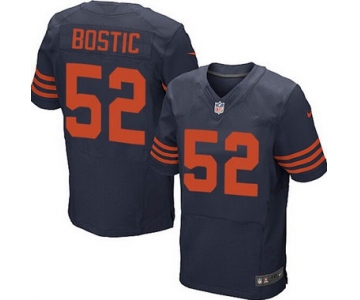 Men's Chicago Bears #52 Jon Bostic Navy Blue With Orange Alternate NFL Nike Elite Jersey