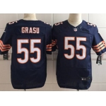 Men's Chicago Bears #55 Hroniss Grasu Nike Navy Blue Elite Jersey