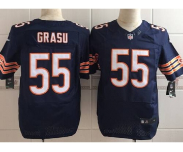 Men's Chicago Bears #55 Hroniss Grasu Nike Navy Blue Elite Jersey