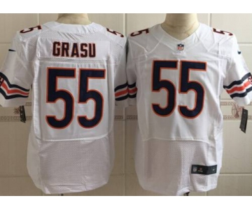 Men's Chicago Bears #55 Hroniss Grasu Nike White Elite Jersey