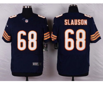 Men's Chicago Bears #68 Matt Slauson Navy Blue Team Color NFL Nike Elite Jersey