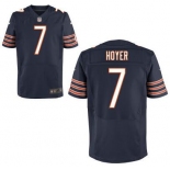 Men's Chicago Bears #7 Brian Hoyer Navy Blue Tean Cikir NFL Nike Elite Jersey